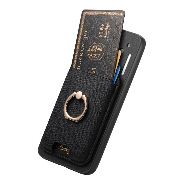 For Nothing CMF Phone 1 Retro Cross Leather Ring Vertical Insert Card Bag MagSafe Phone Case
