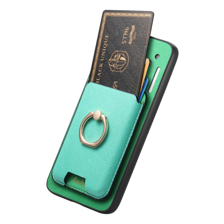 For Nothing Phone 2a Retro Cross Leather Ring Vertical Insert Card Bag MagSafe Phone Case