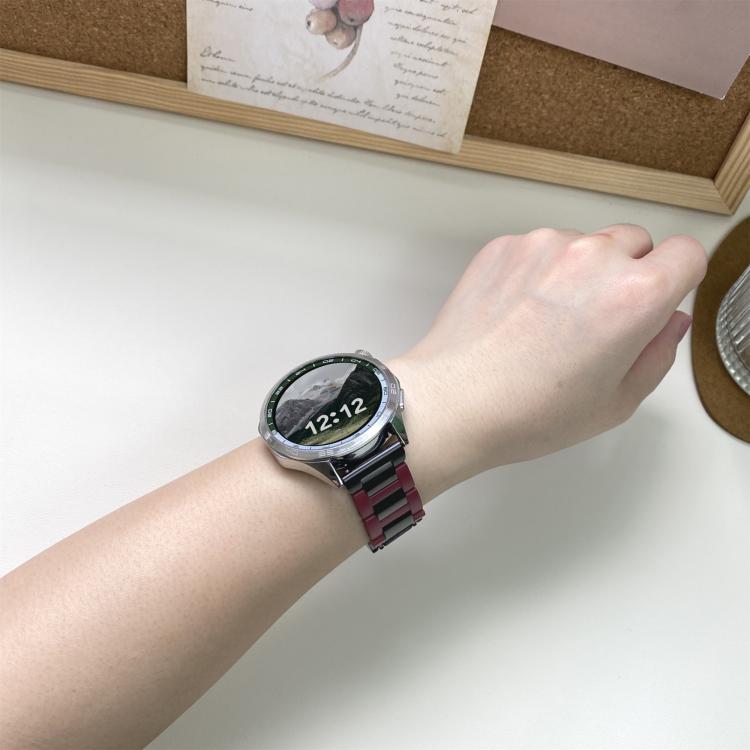 22mm Folding Magnetic Buckle Stainless Steel Rubber Watch Band