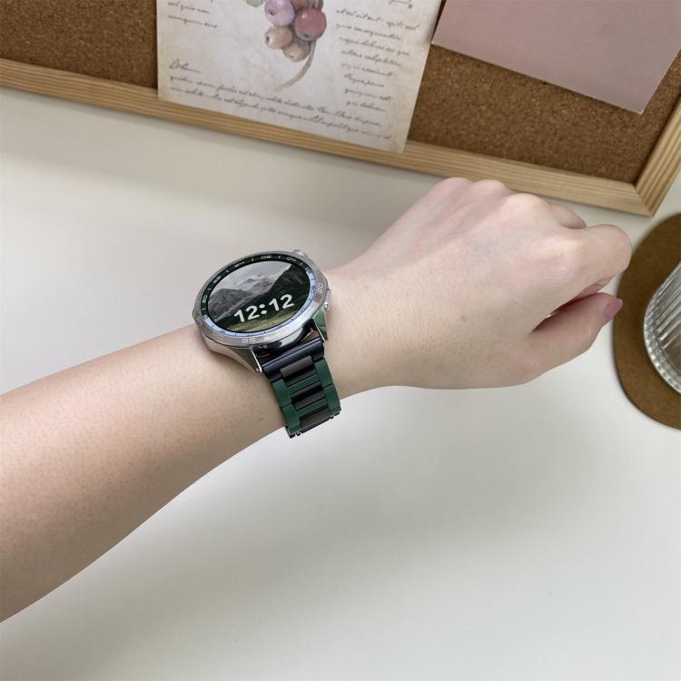 22mm Folding Magnetic Buckle Stainless Steel Rubber Watch Band