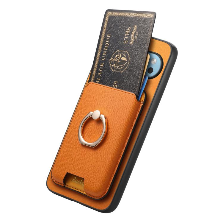 For Google Pixel 9 Pro XL Retro Cross Leather Ring Vertical Insert Card Bag MagSafe Phone Case