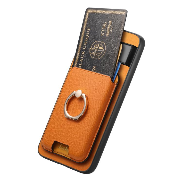 For Google Pixel 7a Retro Cross Leather Ring Vertical Insert Card Bag MagSafe Phone Case