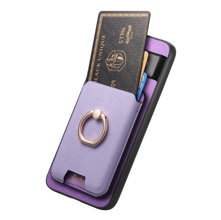 For Google Pixel 7a Retro Cross Leather Ring Vertical Insert Card Bag MagSafe Phone Case
