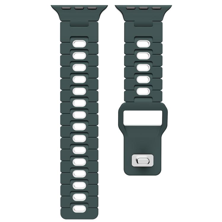 For Apple Watch 46mm / 49mm / 45mm / 44mm Two Tone Silicone Watch Band