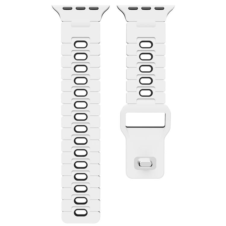 For Apple Watch 46mm / 49mm / 45mm / 44mm Two Tone Silicone Watch Band