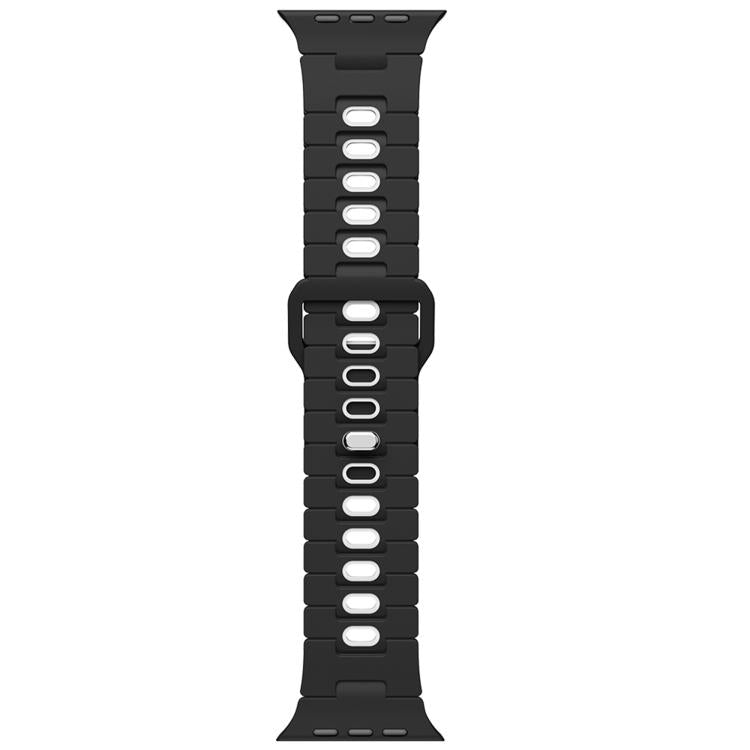 For Apple Watch 46mm / 49mm / 45mm / 44mm Two Tone Silicone Watch Band