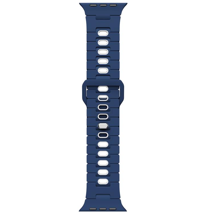 For Apple Watch 46mm / 49mm / 45mm / 44mm Two Tone Silicone Watch Band