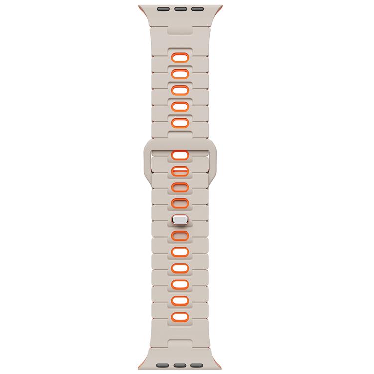 For Apple Watch 46mm / 49mm / 45mm / 44mm Two Tone Silicone Watch Band