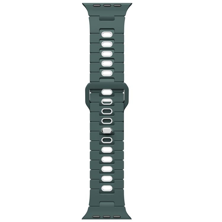 For Apple Watch 42mm / 41mm / 40mm / 38mm Two Tone Silicone Watch Band