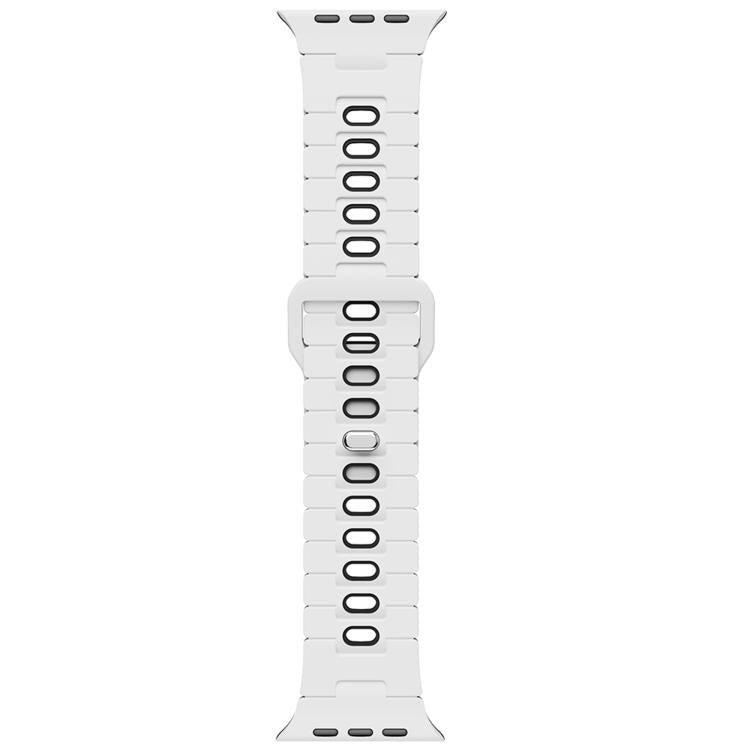 For Apple Watch 42mm / 41mm / 40mm / 38mm Two Tone Silicone Watch Band