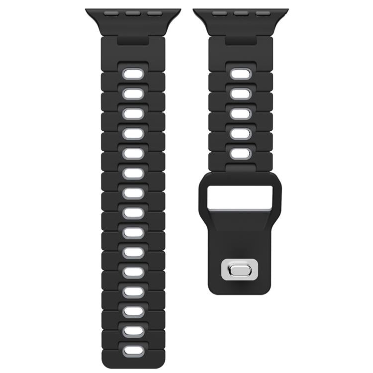 For Apple Watch 42mm / 41mm / 40mm / 38mm Two Tone Silicone Watch Band