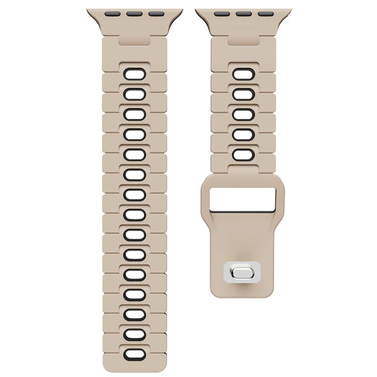 For Apple Watch 42mm / 41mm / 40mm / 38mm Two Tone Silicone Watch Band