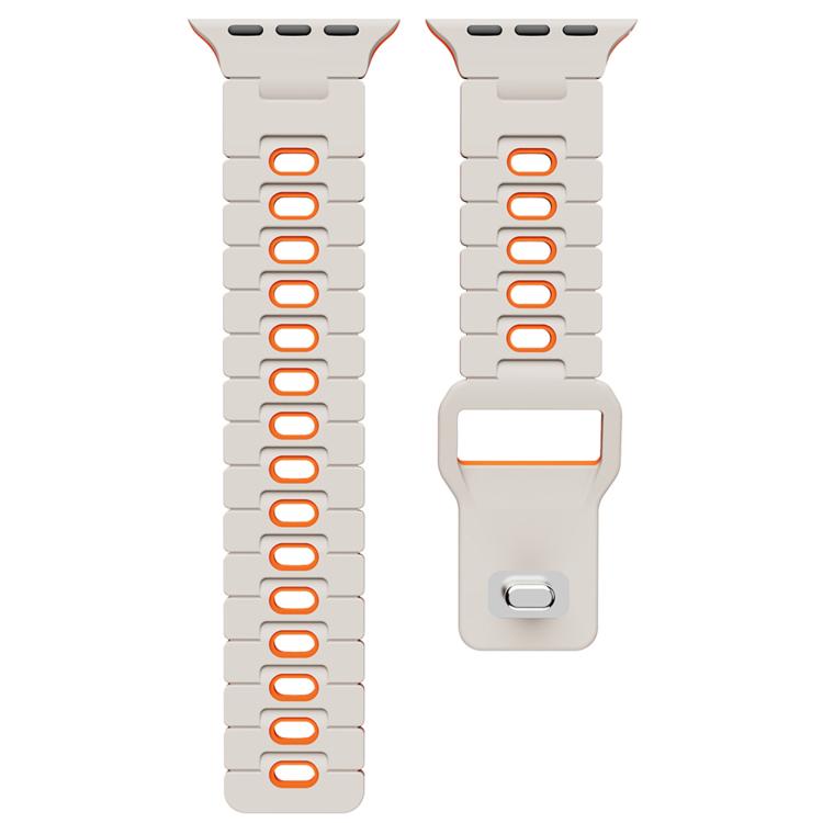 For Apple Watch 42mm / 41mm / 40mm / 38mm Two Tone Silicone Watch Band