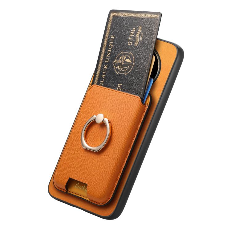 For Honor X9b / Magic6 Lite Retro Cross Leather Ring Vertical Insert Card Bag MagSafe Phone Case