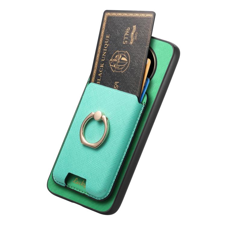 For Honor X9b / Magic6 Lite Retro Cross Leather Ring Vertical Insert Card Bag MagSafe Phone Case
