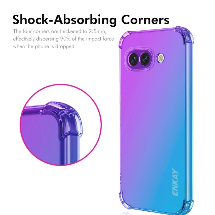For Google Pixel 9a ENKAY Hat-Prince Gradient Airbag TPU Phone Case
