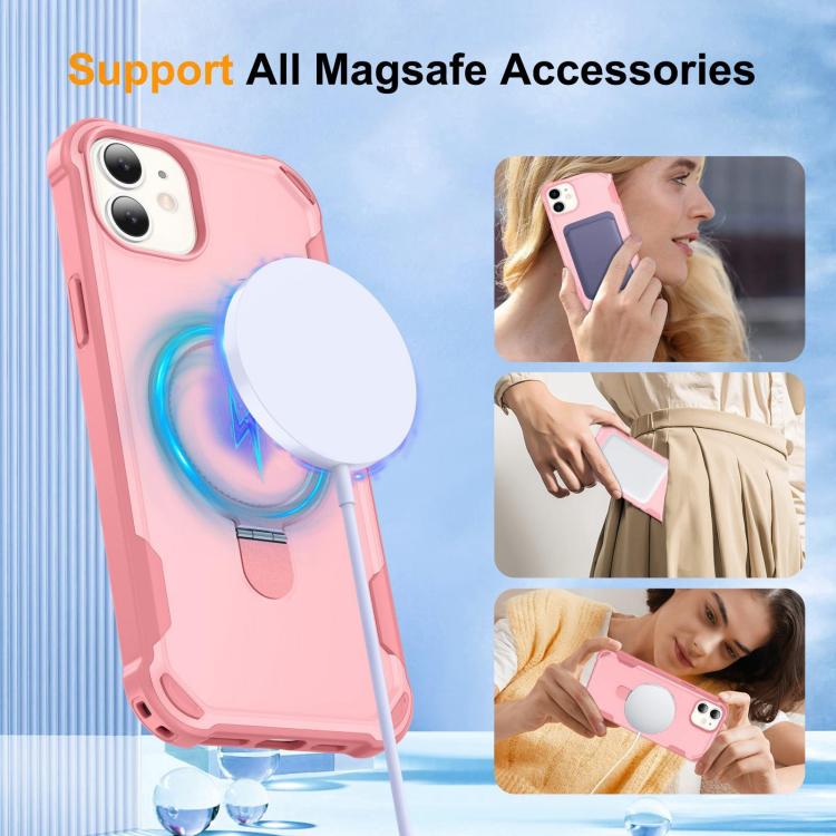 For iPhone 11 Yingcai Gears MagSafe Holder Shockproof Phone Case