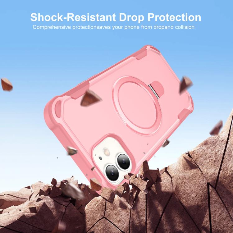 For iPhone 12 Yingcai Gears MagSafe Holder Shockproof Phone Case