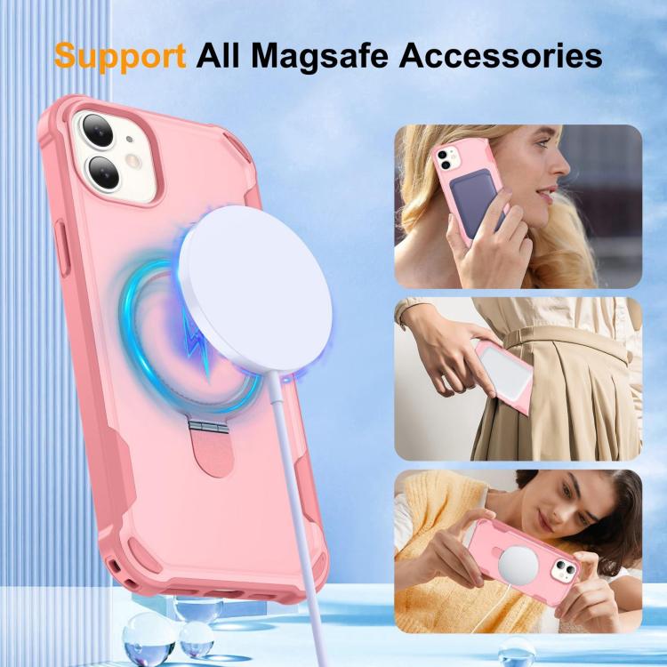 For iPhone 12 Yingcai Gears MagSafe Holder Shockproof Phone Case