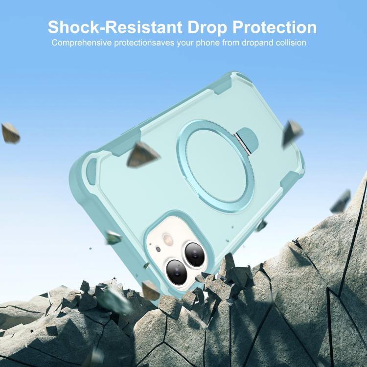 For iPhone 12 Yingcai Gears MagSafe Holder Shockproof Phone Case