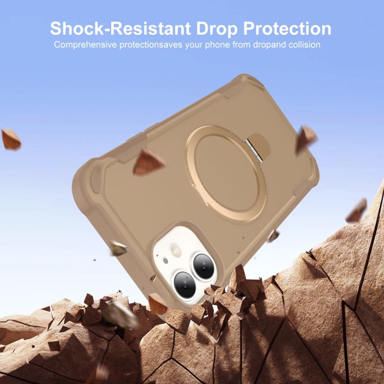 For iPhone 12 Yingcai Gears MagSafe Holder Shockproof Phone Case