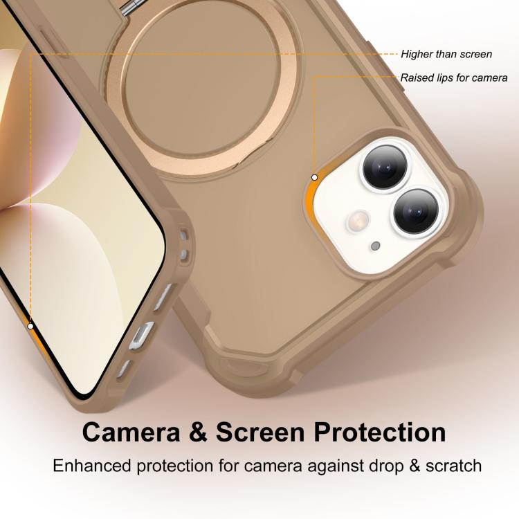 For iPhone 12 Yingcai Gears MagSafe Holder Shockproof Phone Case