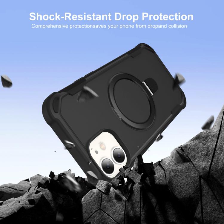 For iPhone 12 Yingcai Gears MagSafe Holder Shockproof Phone Case