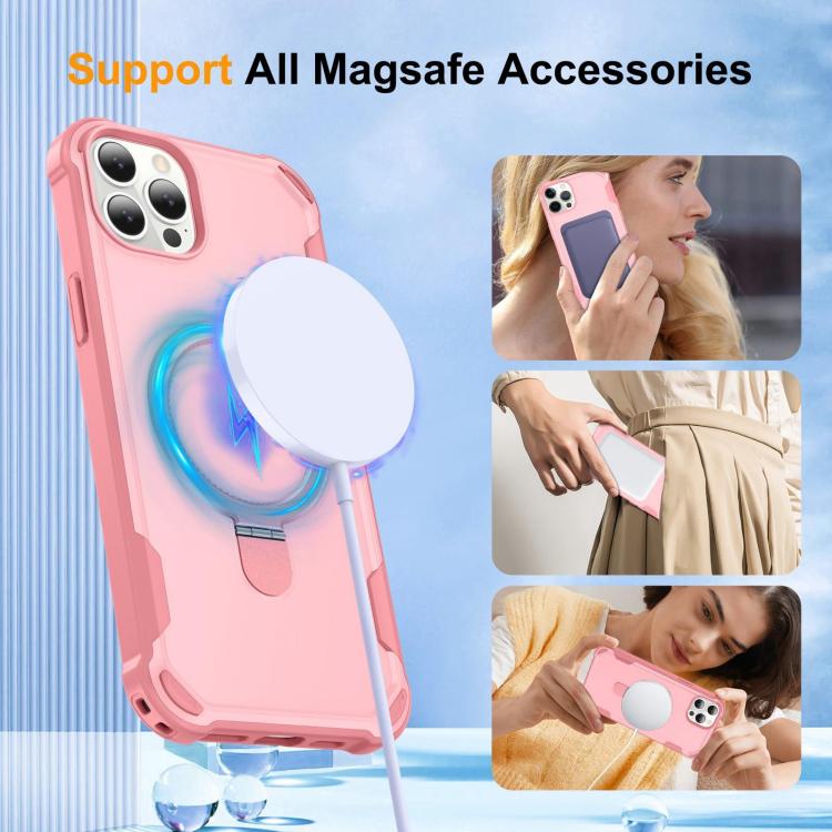 For iPhone 12 Pro Yingcai Gears MagSafe Holder Shockproof Phone Case