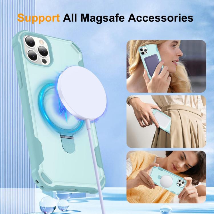 For iPhone 12 Pro Yingcai Gears MagSafe Holder Shockproof Phone Case