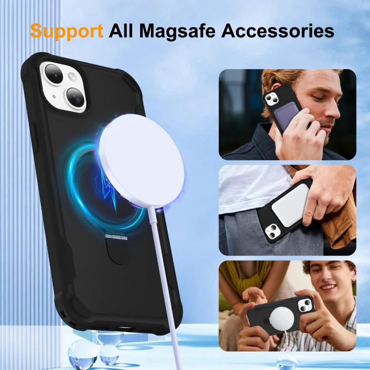 For iPhone 13 Pro Yingcai Gears MagSafe Holder Shockproof Phone Case