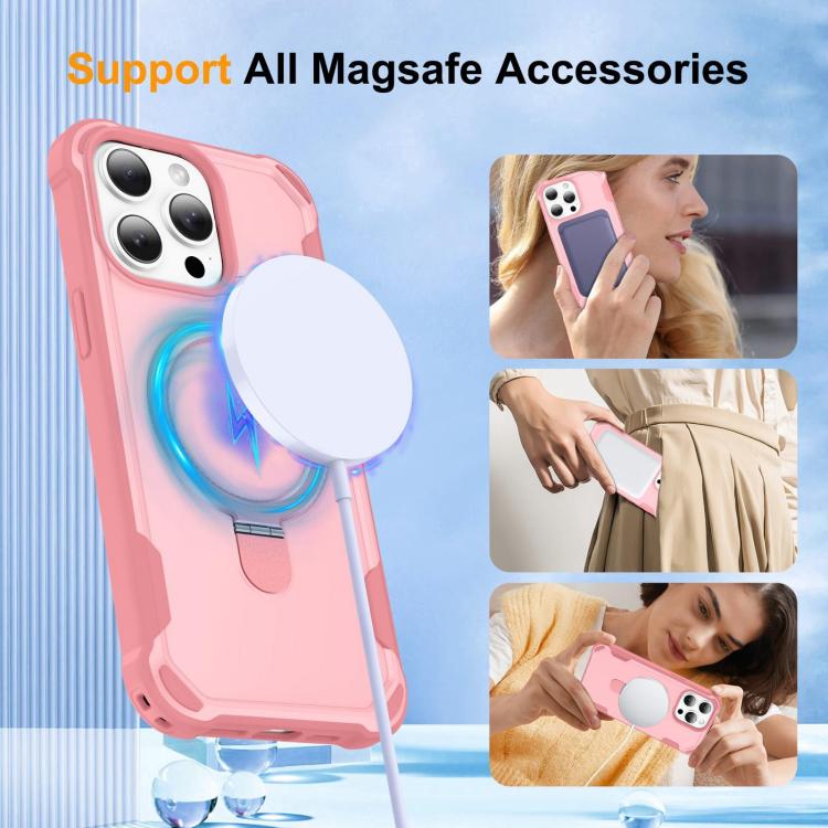 For iPhone 13 Pro Max Yingcai Gears MagSafe Holder Shockproof Phone Case