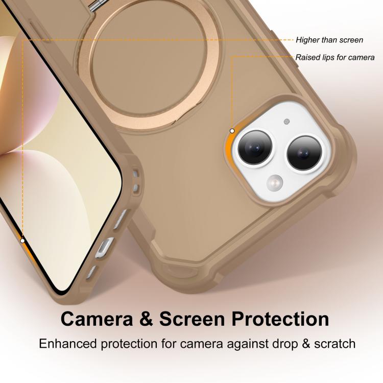 For iPhone 14 Yingcai Gears MagSafe Holder Shockproof Phone Case