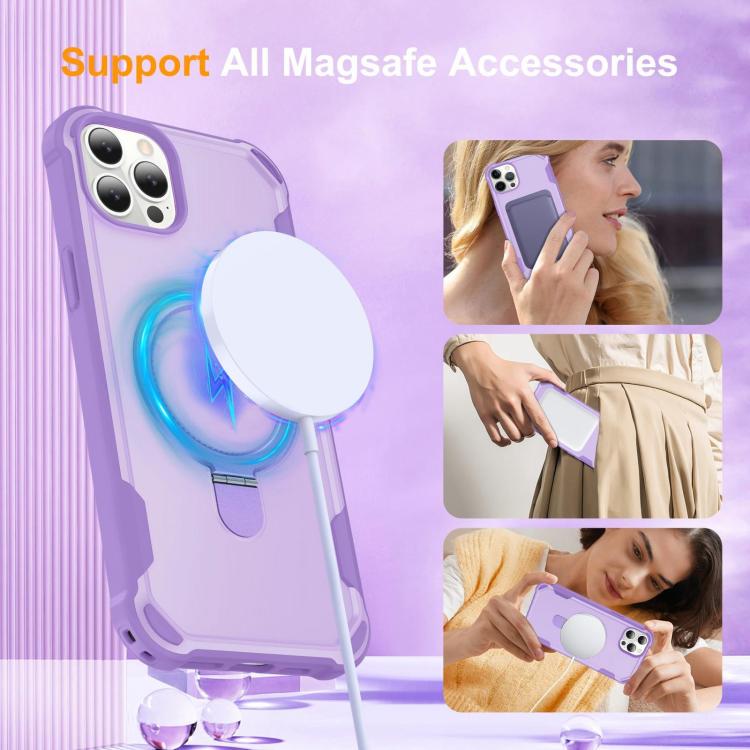 For iPhone 14 Pro Yingcai Gears MagSafe Holder Shockproof Phone Case