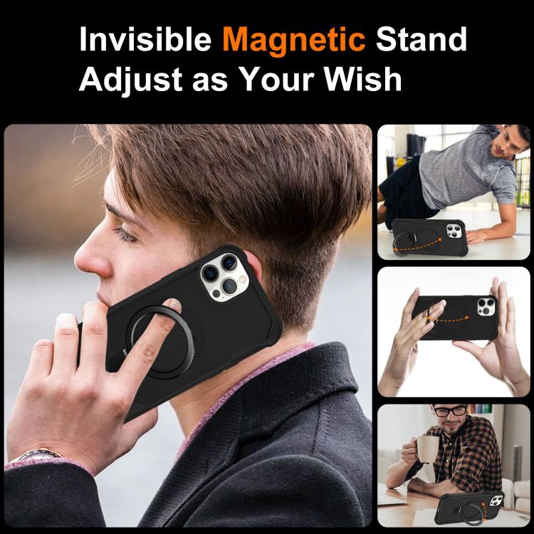 For iPhone 14 Pro Yingcai Gears MagSafe Holder Shockproof Phone Case