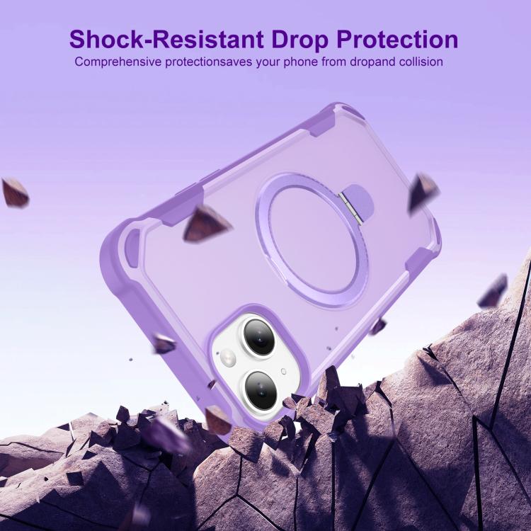 For iPhone 14 Plus Yingcai Gears MagSafe Holder Shockproof Phone Case