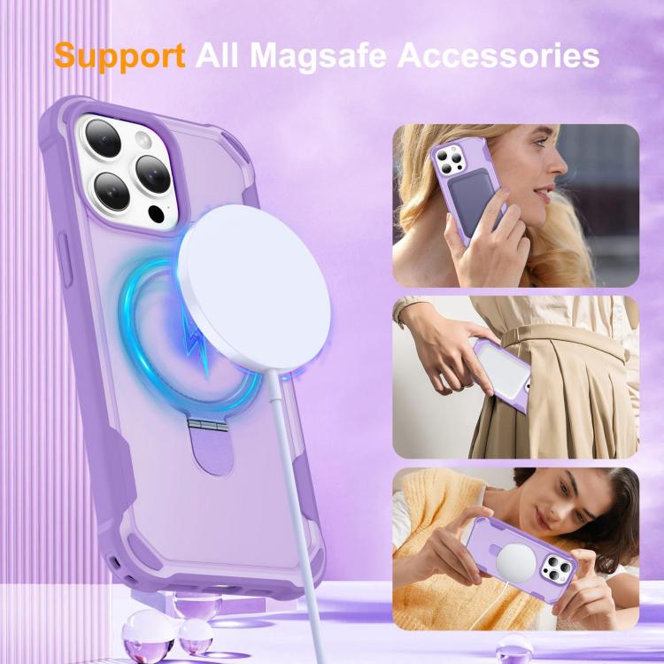 For iPhone 14 Pro Max Yingcai Gears MagSafe Holder Shockproof Phone Case