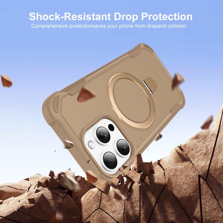 For iPhone 14 Pro Max Yingcai Gears MagSafe Holder Shockproof Phone Case