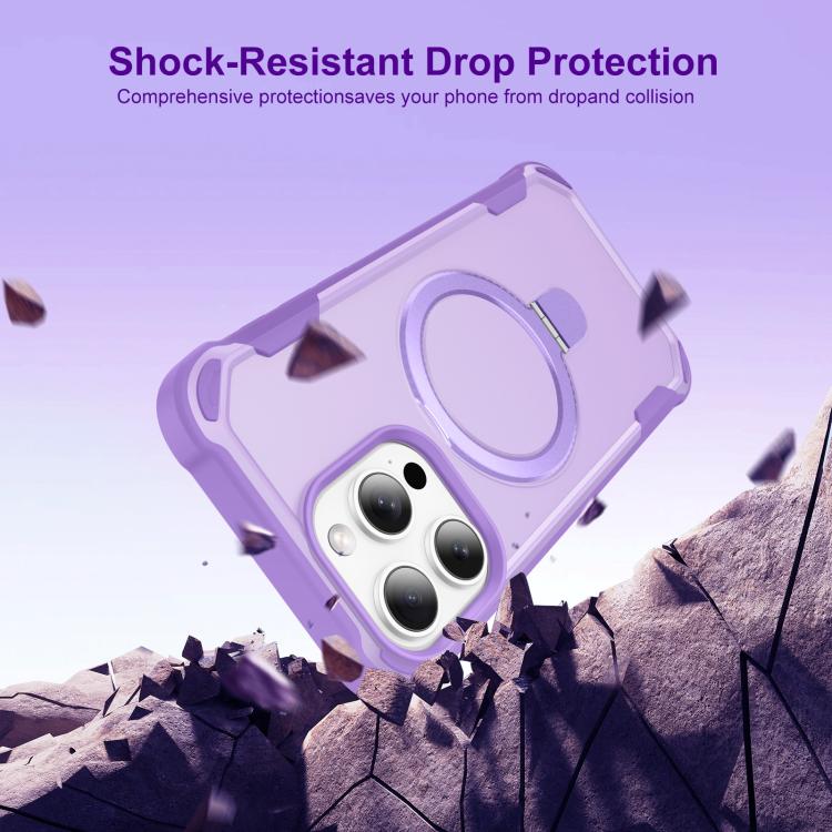 For iPhone 15 Pro Yingcai Gears MagSafe Holder Shockproof Phone Case