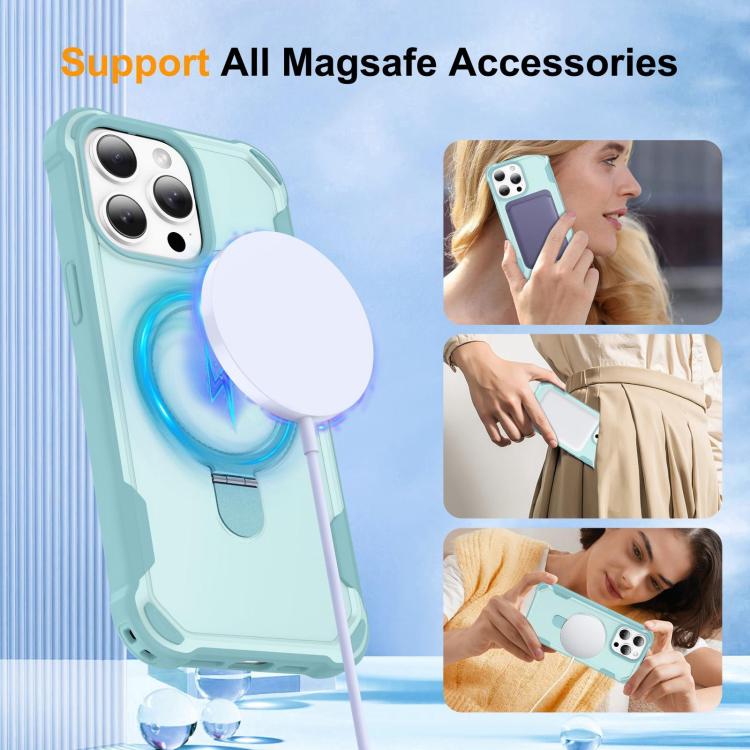 For iPhone 15 Pro Yingcai Gears MagSafe Holder Shockproof Phone Case