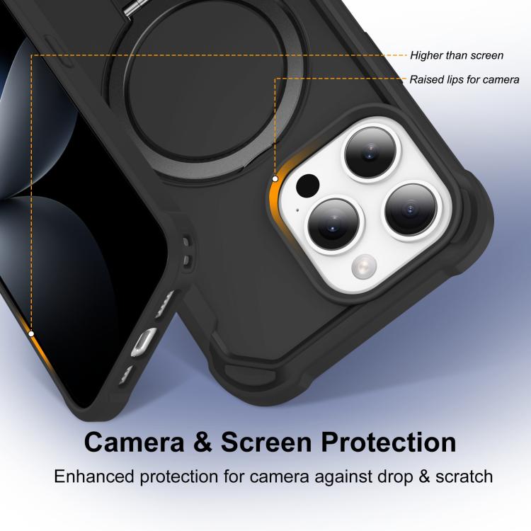 For iPhone 15 Pro Yingcai Gears MagSafe Holder Shockproof Phone Case
