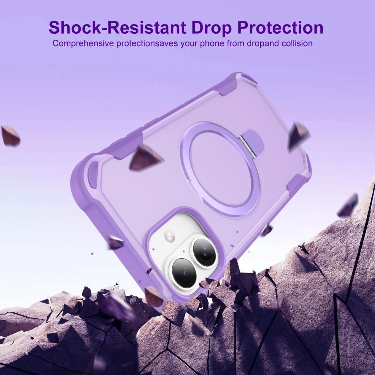 For iPhone 16 Yingcai Gears MagSafe Holder Shockproof Phone Case