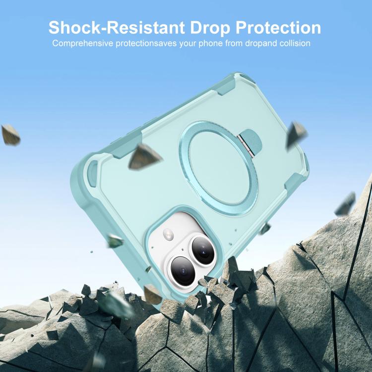 For iPhone 16 Yingcai Gears MagSafe Holder Shockproof Phone Case