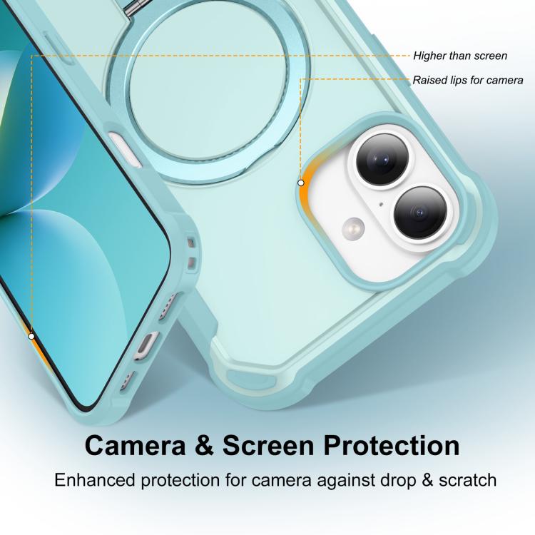 For iPhone 16 Yingcai Gears MagSafe Holder Shockproof Phone Case