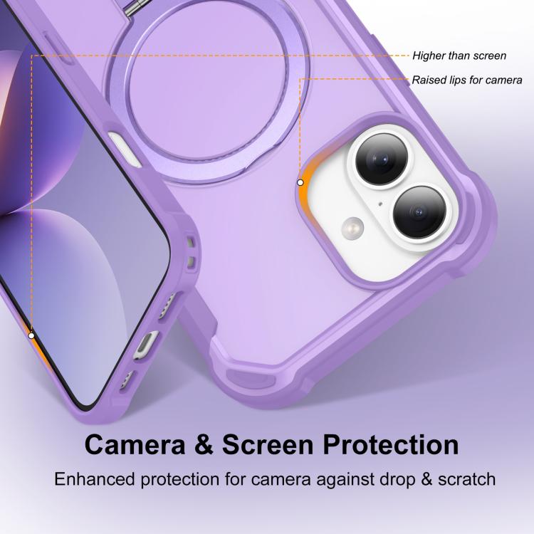 For iPhone 16 Plus Yingcai Gears MagSafe Holder Shockproof Phone Case