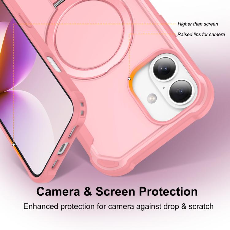 For iPhone 16 Plus Yingcai Gears MagSafe Holder Shockproof Phone Case