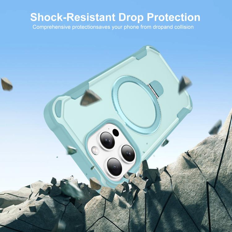 For iPhone 16 Pro Yingcai Gears MagSafe Holder Shockproof Phone Case