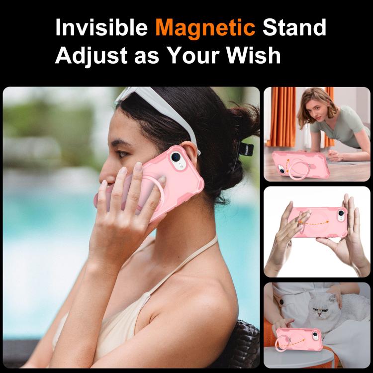 For iPhone 17e / 16e Yingcai Gears MagSafe Holder Shockproof Phone Case