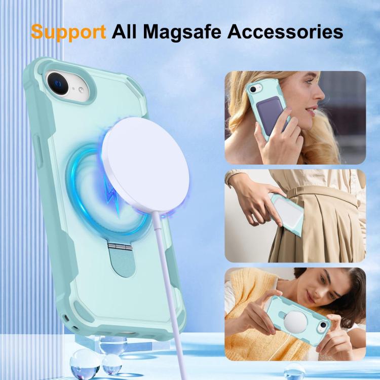 For iPhone 17e / 16e Yingcai Gears MagSafe Holder Shockproof Phone Case