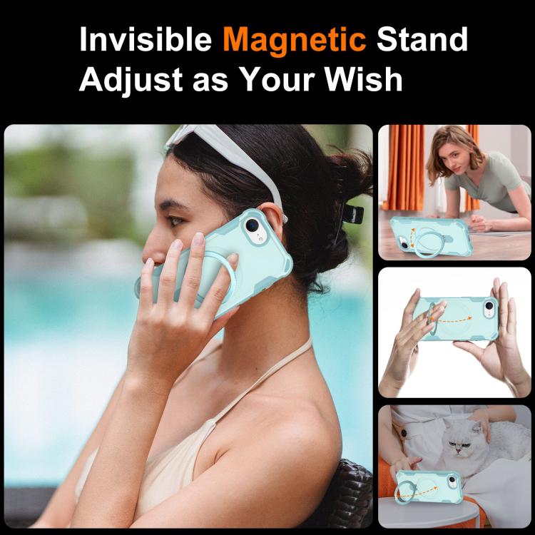 For iPhone 17e / 16e Yingcai Gears MagSafe Holder Shockproof Phone Case