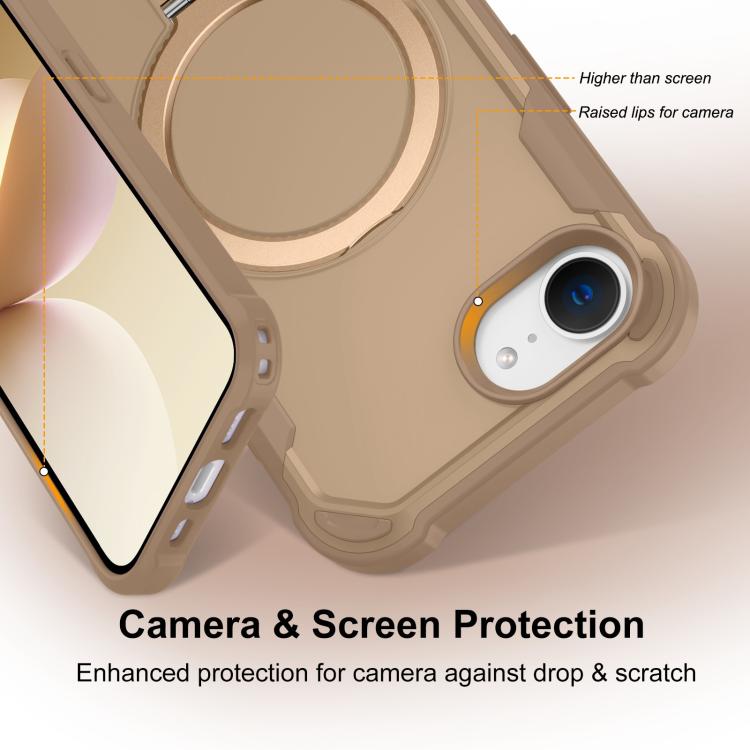 For iPhone 17e / 16e Yingcai Gears MagSafe Holder Shockproof Phone Case